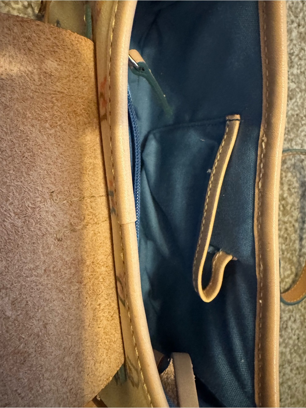 Dooney & Bourke Multicolor DB Logo Crossbody with Tan Trim *SEE ALL PHOTOS** - Picture 6 of 10